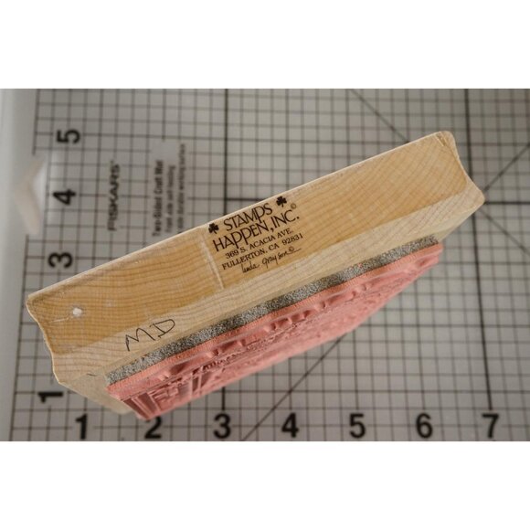 Kitty Klaus Santa Claus Cat Christmas Wood-mounted Rbber Stamp NEW! Vintage - Picture 3 of 4